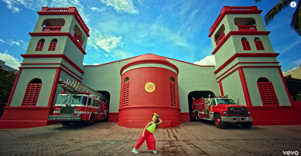 Puerto Plata fire department building music video