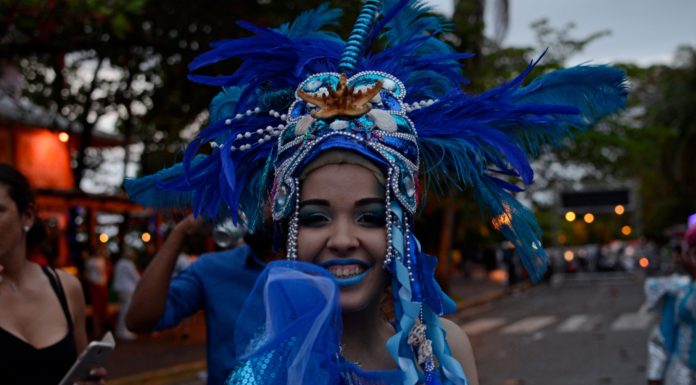 Puerto Plata Carnival 2018 beautiful adorned dancer in the carnival