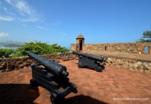 A Historical Museum: Fort San Felipe in Puerto Plata cannons flank the upper terrace at Fort San Felipe Puerto Plata.