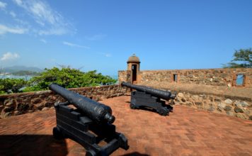 A Historical Museum: Fort San Felipe in Puerto Plata cannons flank the upper terrace at Fort San Felipe Puerto Plata.