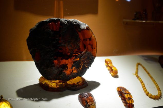 Large amber rock with inclusions