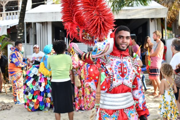 proud dominican in costume