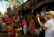 2019 Cabarete Carnival Dominican Republic Tourists visiting the 2019 Cabarete carnival in Dominican Republic
