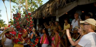 2019 Cabarete Carnival Dominican Republic Tourists visiting the 2019 Cabarete carnival in Dominican Republic