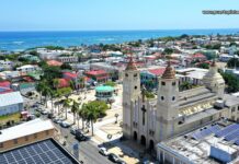 San Felipe Cathedral Puerto Plata aerial view of the historic center and the cathedral