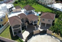 6 Bedroom House Puerto Plata DR aerial view