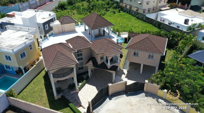 6 Bedroom House Puerto Plata DR aerial view