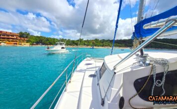 Puerto Plata Boat Rental Left view of the catamaran