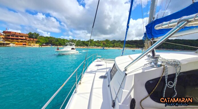 Puerto Plata Boat Rental Left view of the catamaran