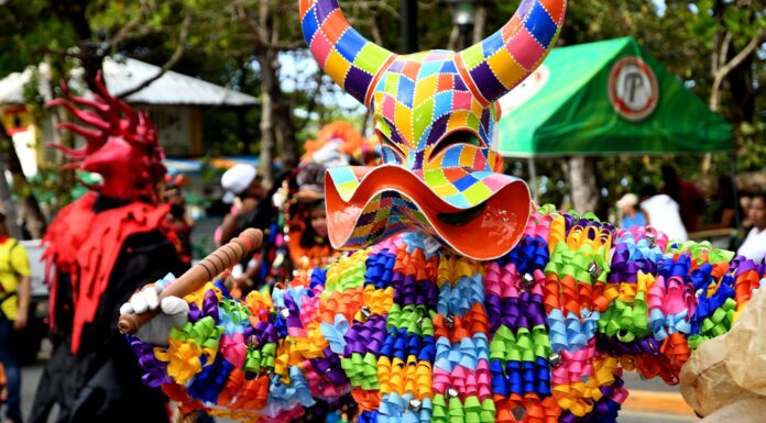 2022 Puerto Plata Carnival Lechon mask at Puerto Plata Carnival