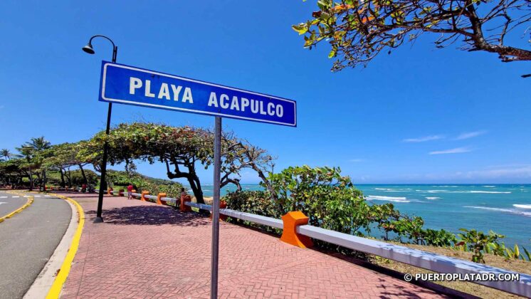 Acpulco beach sign in Puerto Plata
