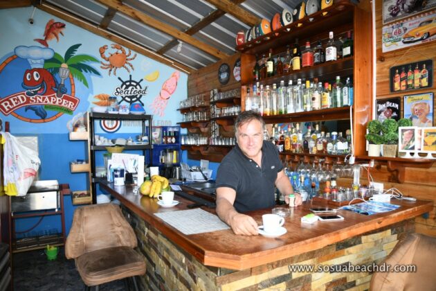 A European bartender in Sosua beach