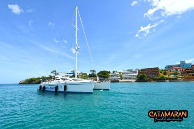 Front view of the catamaran