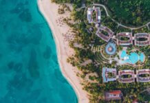 Costa Dorada Beach Aerial view of the Iberostar in Costa Dorada Beach
