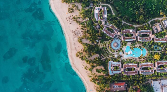 Costa Dorada Beach Aerial view of the Iberostar in Costa Dorada Beach
