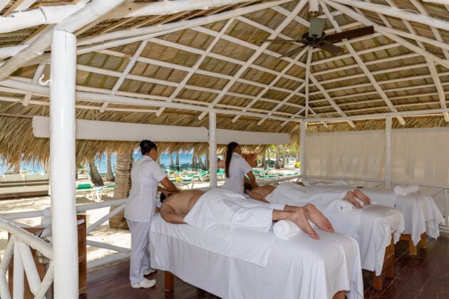 Masseuses at the resort