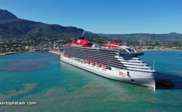 Scarlet Lady Scarlet Lady docked in Taino Bay