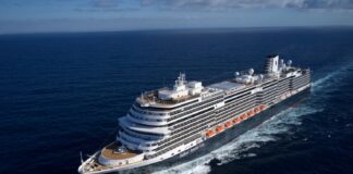 Nieuw Statendam Nieuw Statendam cruise ship sailing to the Caribbean.