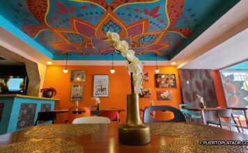 Taste of India Giant Lotus painted in the ceiling