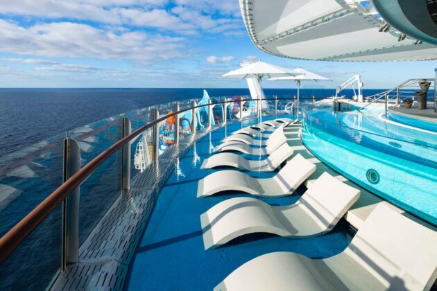 Loungers in top deck
