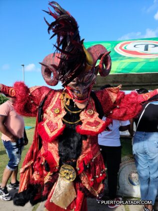 Red devil costume in Carnival