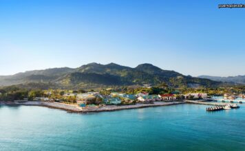 Amber Cove Port Pictures view of Amber Cove port from a drone