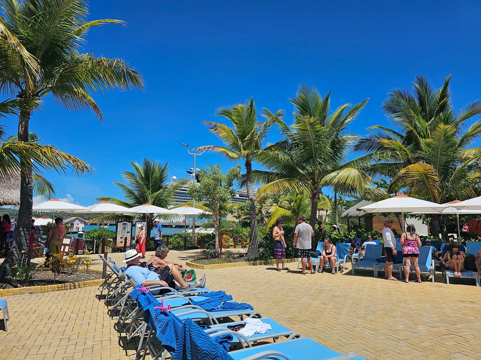 The pool at Amber Cove port is one of the Amber Cove free activities.