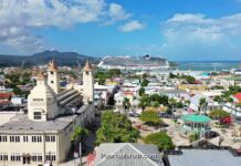 Puerto Plata Map Aerial view of the central park