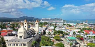 Puerto Plata Map Aerial view of the central park
