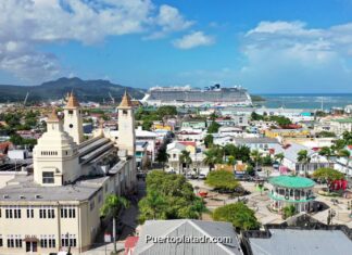 Puerto Plata Map Aerial view of the central park