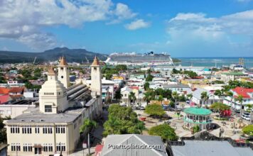 Puerto Plata Map Aerial view of the central park