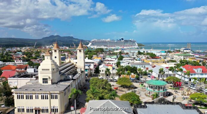 Puerto Plata Map Aerial view of the central park